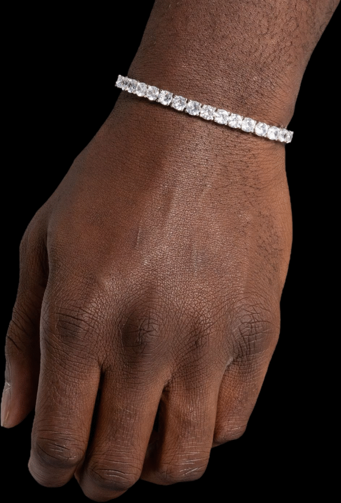 Moissanite Diamond Tennis Bracelet in Silver