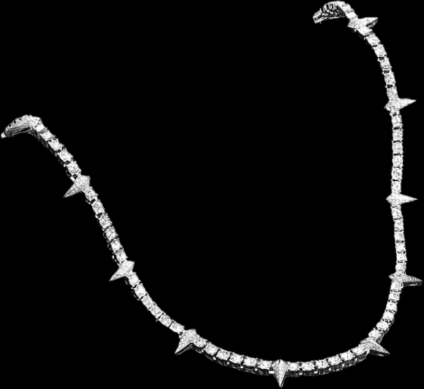 Black Panther Inspired Moissanite Diamonds Tennis Necklace