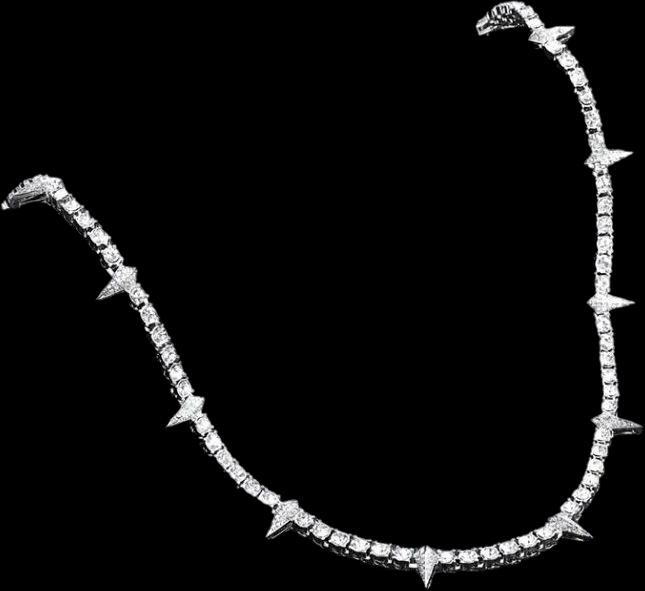 Black Panther Inspired Moissanite Diamonds Tennis Necklace
