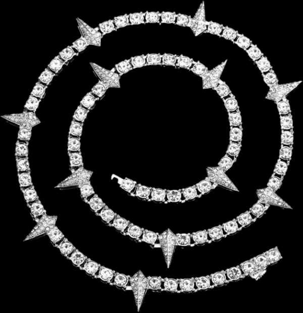 Black Panther Inspired Moissanite Diamonds Tennis Necklace - Image 2