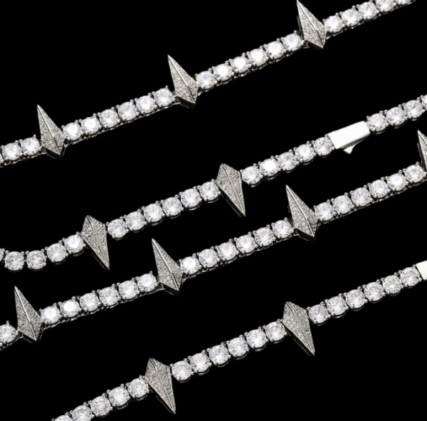 Black Panther Inspired Moissanite Diamonds Tennis Necklace - Image 3