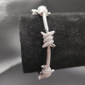 Iced Out Barbed Wire Bracelet