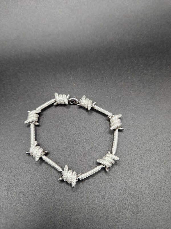 Iced Out Barbed Wire Bracelet - Image 3