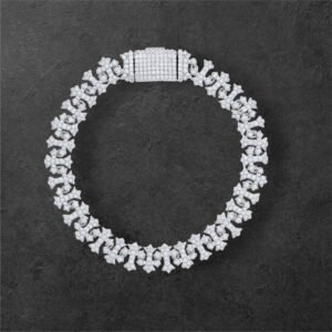 Iced out moissanite diamond cross bracelet on s925 silver from popthejewelr