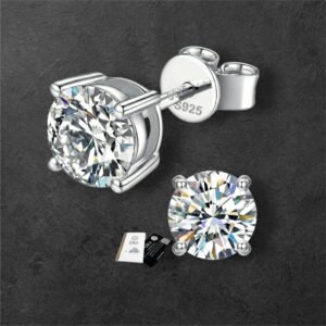 Moissanite Diamond Stud Earrings S925 Silver from Popthejewelr