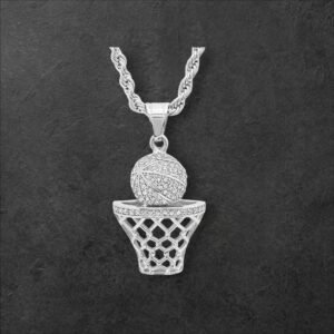 Basketball-Necklace-Silver-Plated-Chain-with-Hoop-CZ-Stones